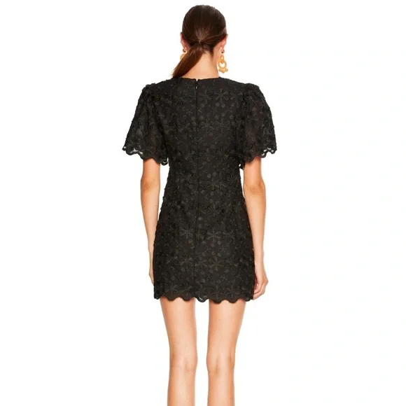 La Maison Talulah Limousine Black Floral Embroidery Dress - Picture 3 of 10